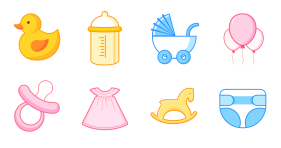 Baby products Icons