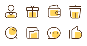 Two color small icon Icons