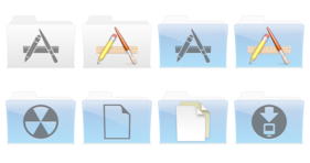 Leopard folder variations Icons