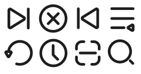 Three meter music linear Icon Icons