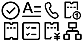 A set of b-end diagram Icons