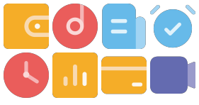 colorful solid icon Icons