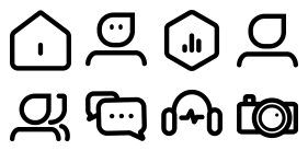 Common linear icons Icons