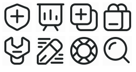 Linear icon for weeding eyes Icons