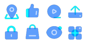 Two color surface Icon Icons