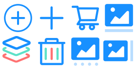 Visual background Icon_ Multicolor Icons
