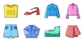 Icon for new clothes in spring Icons