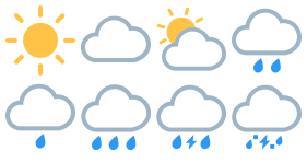 Weather icon component Icons