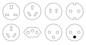 Thin wire - International socket Icon Library Icons