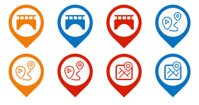 Map anchor (4 colors) Icons