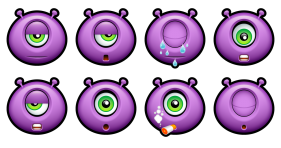 Purple Monsters Icons