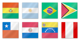 Sud American Flags Icons