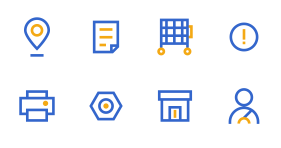Warehouse management and distribution project Icon Icons