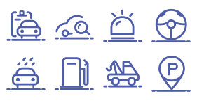 Car service related icons Icons