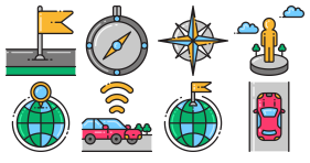 Color transportation Icon Icons