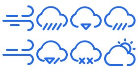 Monochrome weather series Icon Icons