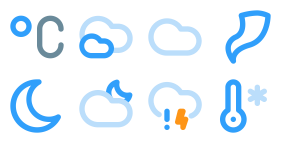 Weather-Colored-Outline Icons