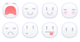 White Emoticons Icons