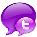 Small Twitter Logo in Pink Icon