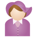 miss purple hat Icon