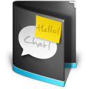 Chat Folder Black Icon