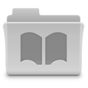 Library Folder Grey Icon