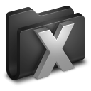 System Black Folder Icon