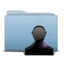 Folder Blue Users Icon