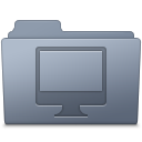 Computer Folder Graphite Icon