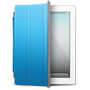 iPad White blue cover Icon