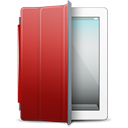iPad White red cover Icon