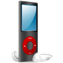iPod Nano black and red on Icon