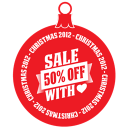 Sale 50 percent off heart Icon