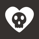 Halloween Heart Skull Icon