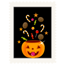 stamp candy pumpkin Icon