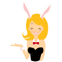 girl bunny share Icon