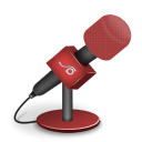 microphone foam red Icon