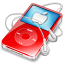 ipod video red apple Icon