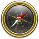 Compass Gold Black Icon