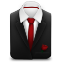 Manager Suit Red Tie Rose Icon