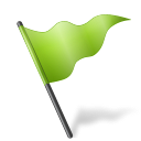 Map Marker Flag 5 Chartreuse Icon
