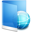folder blue network Icon