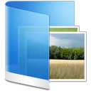 folder blue picture Icon
