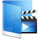folder blue videos Icon