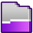 Folder   Purple Open Icon