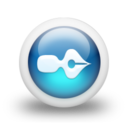 Glossy 3d blue orbs2 106 Icon
