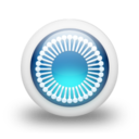 Glossy 3d blue orbs2 113 Icon