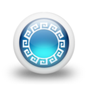 Glossy 3d blue orbs2 115 Icon