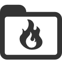 Folders Burn Icon