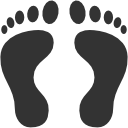 Tracks Footprints Human footprints Icon